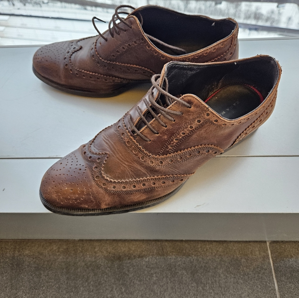 Zara Brown fake leather shoes.